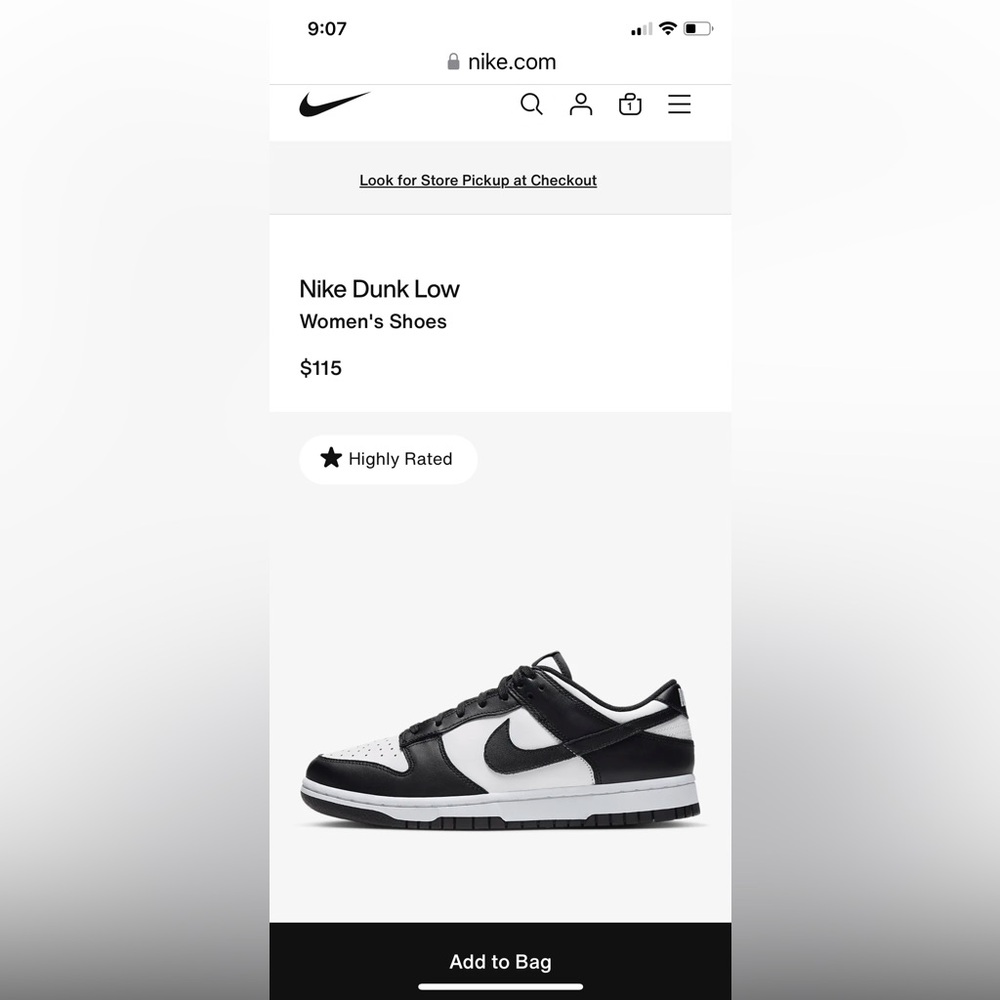 women’s nike dunk. size 7. brand new.